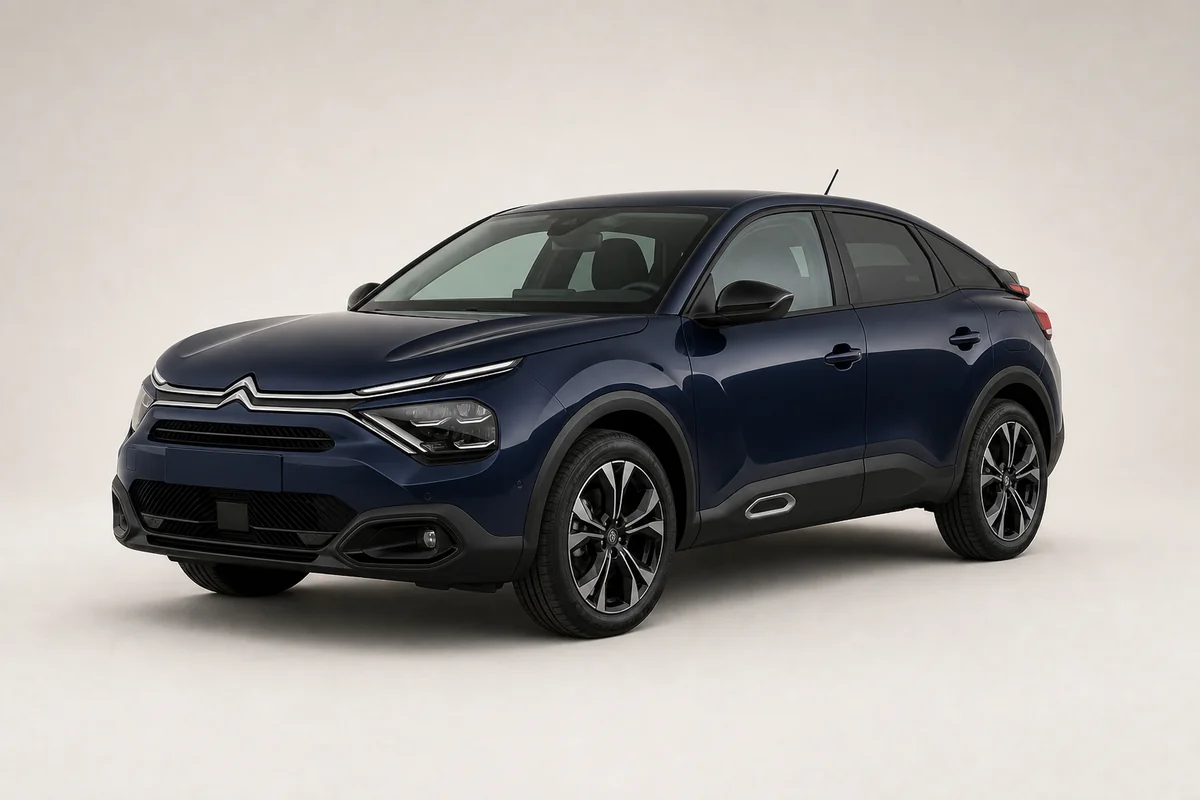 Lacivert Citroen C4 önden üç çeyrek görünüm