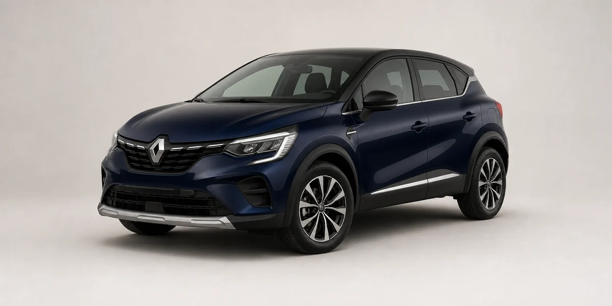 Lacivert Renault Captur önden üç çeyrek görünüm
