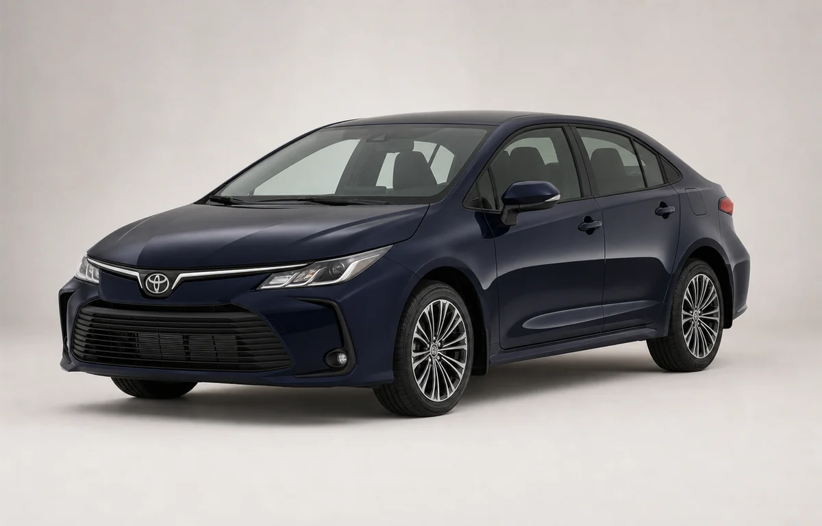 Lacivert Toyota Corolla Sedan önden üç çeyrek görünüm